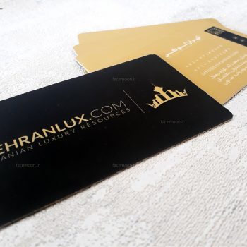 کارت ویزیت سلفون مخملی دورگرد